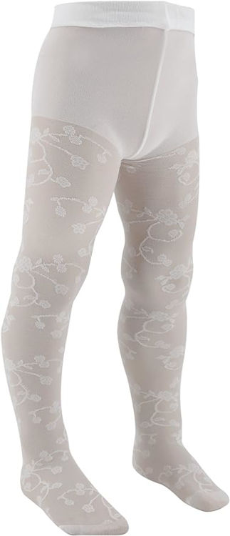 Picture of ABETE- BABY WHITE PANTYHOSE/PATTERENED TIGHTS